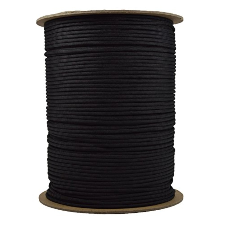 Para Cord 1000Ft - Paracord 1000 ft. Spool - Black