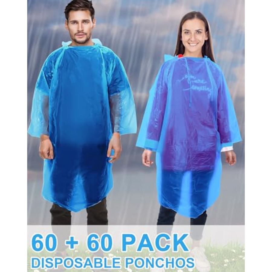 120 Pack Disposable Rain Ponch - Emergency Poncho Rain recensie en prijs