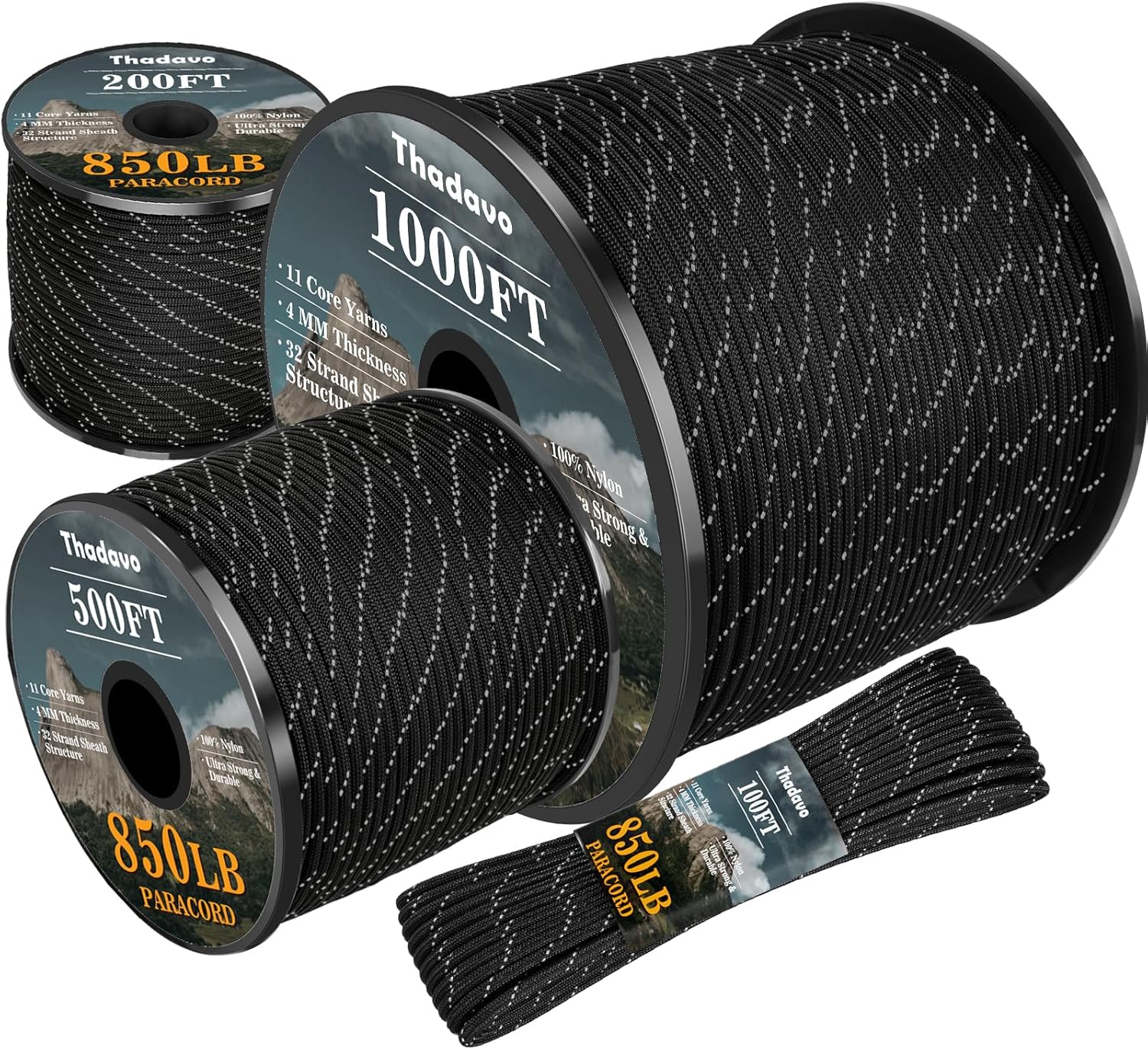 850lb Reflective Paracord Rope - Para Cord 1000Ft recensie en prijs