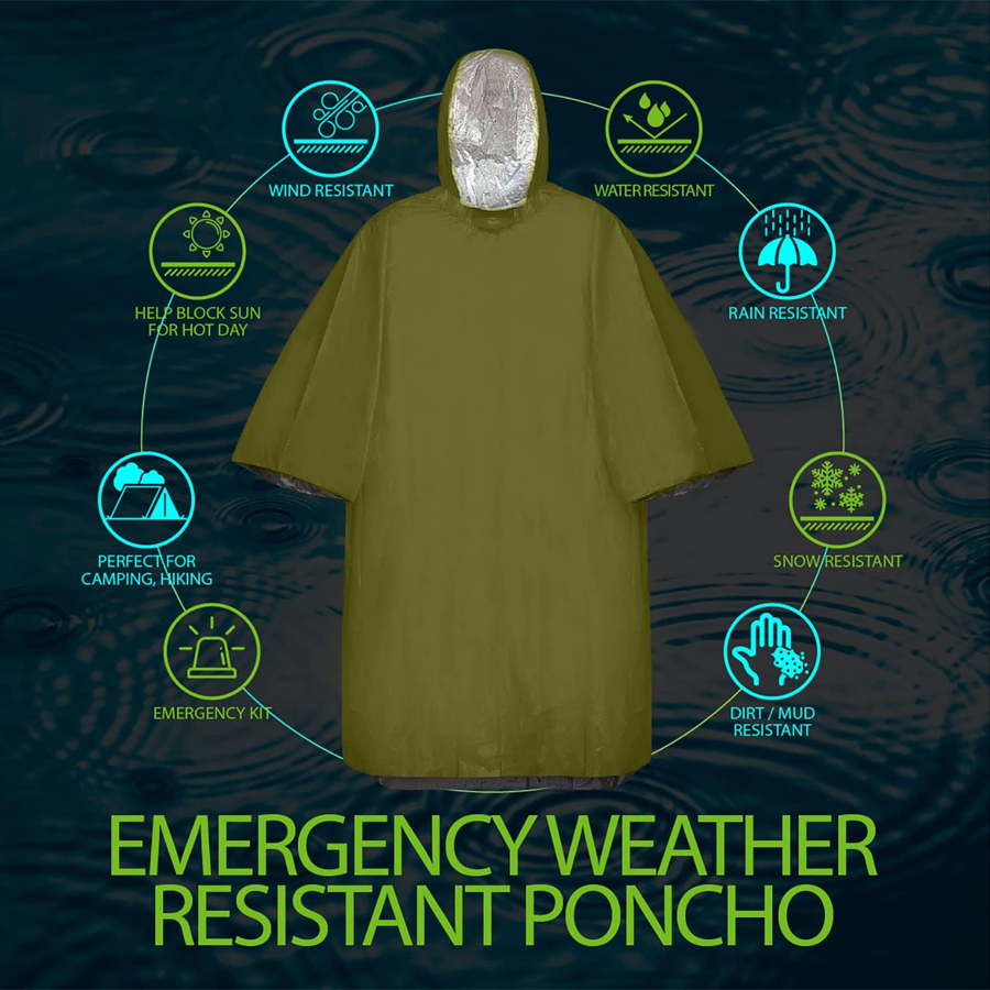3/5-Pack Emergency Poncho Set  - Emergency Poncho Rain recensie en prijs