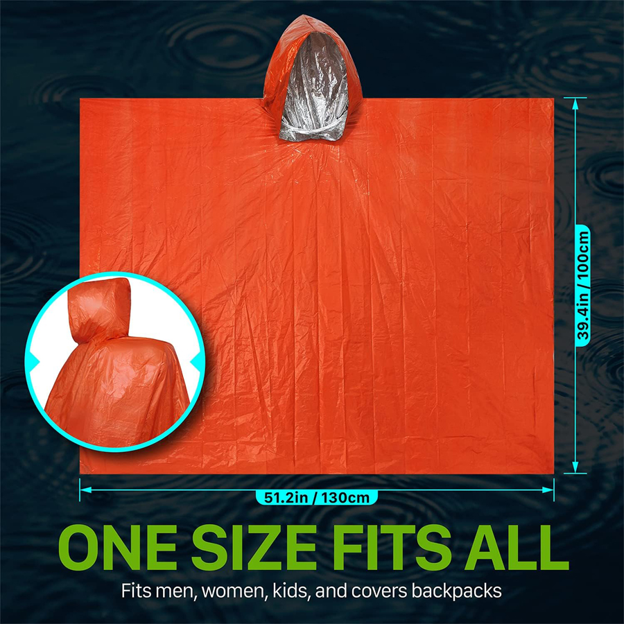 3/5-Pack Emergency Poncho Set  - Emergency Poncho Rain recensie en prijs