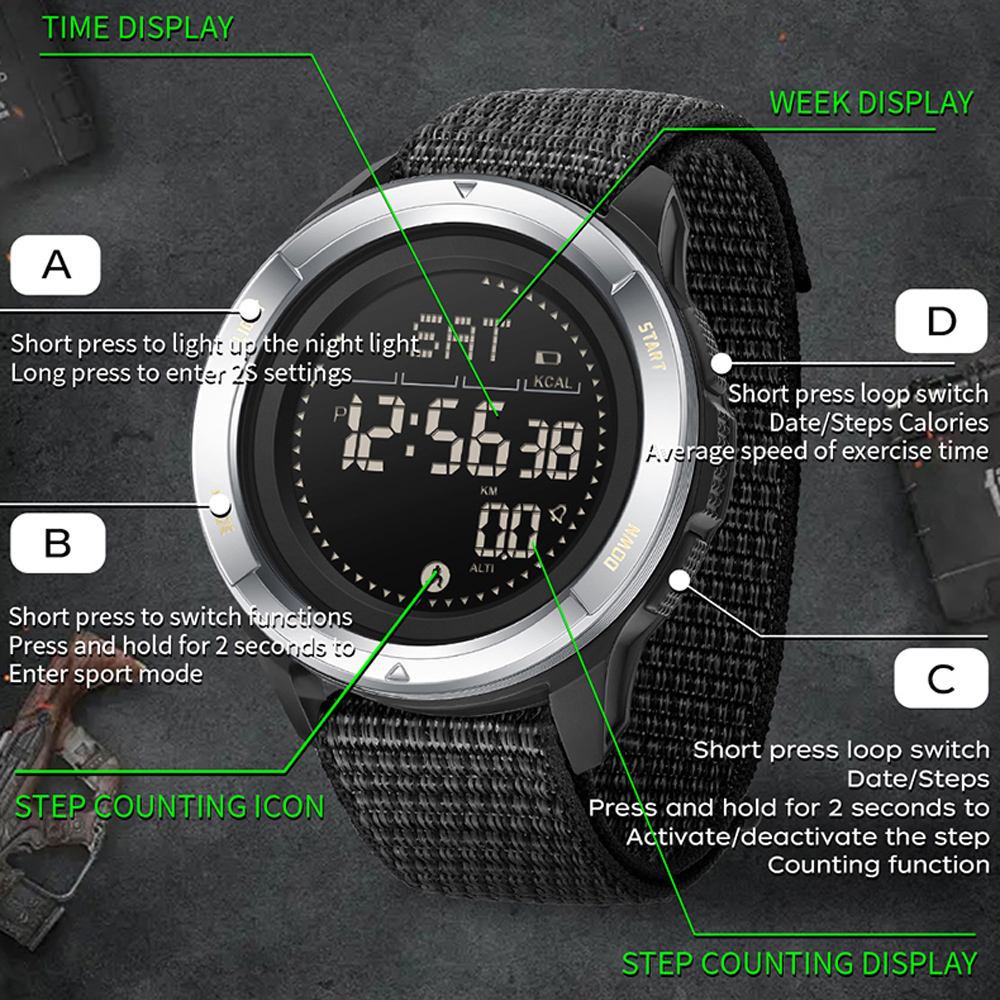 SANDA Brand Electronic Watches - Compass Lensatic recensie en prijs