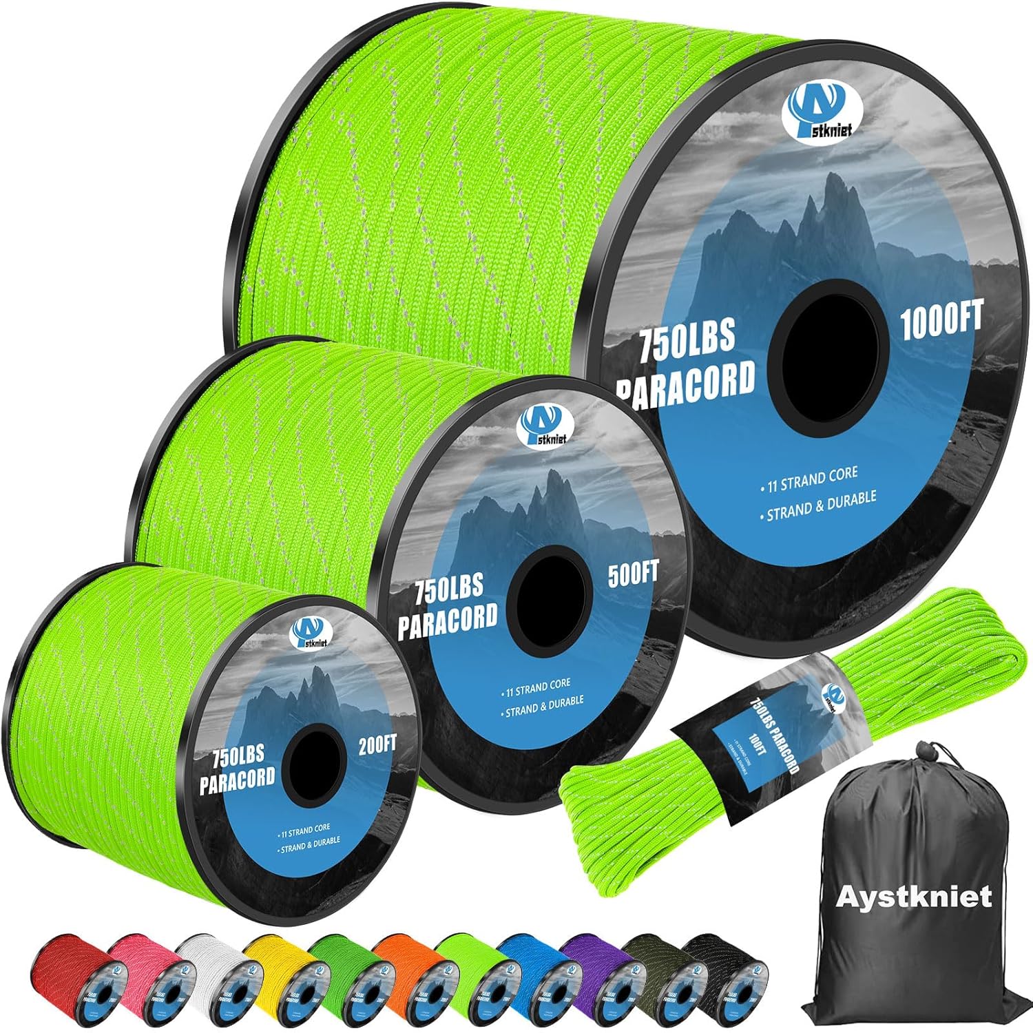 750lb Reflective Paracord Rope - Para Cord 1000Ft recensie en prijs