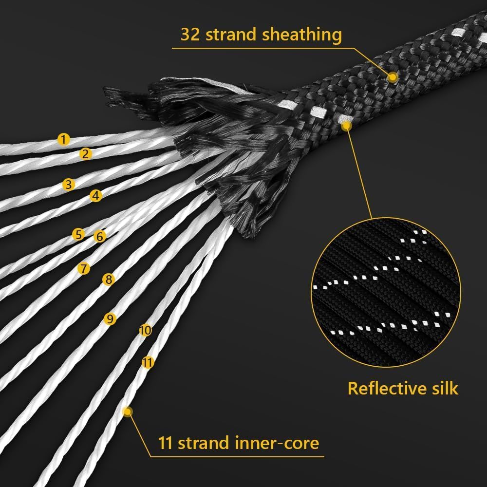 750lb Reflective Paracord Rope - Para Cord 1000Ft recensie en prijs