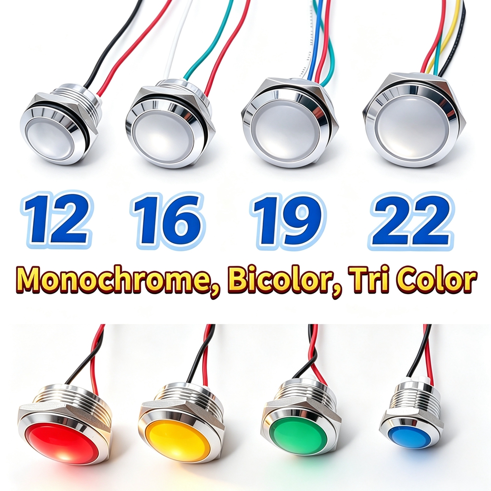 12mm 16mm 19mm 22mm Metal LED  - Signal Panel Orange recensie en prijs