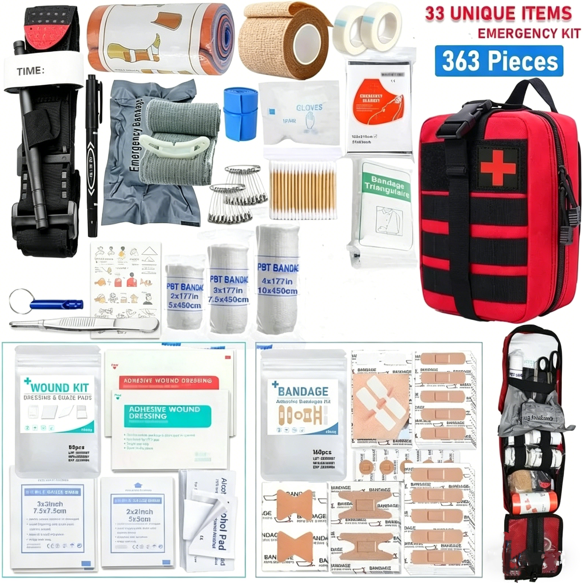 363pcs First Aid Kit Bag All P - Bivy Bag Emergency recensie en prijs