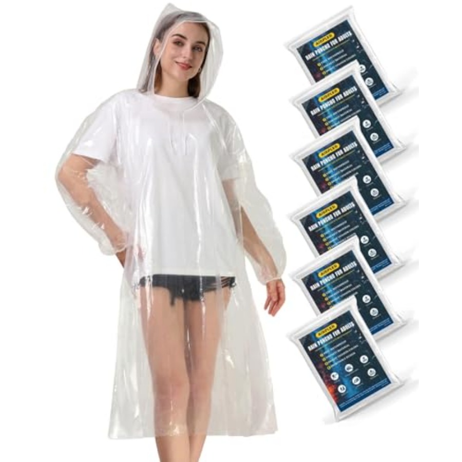 Disposable Rain Ponchos for Ad - Emergency Poncho Rain recensie en prijs