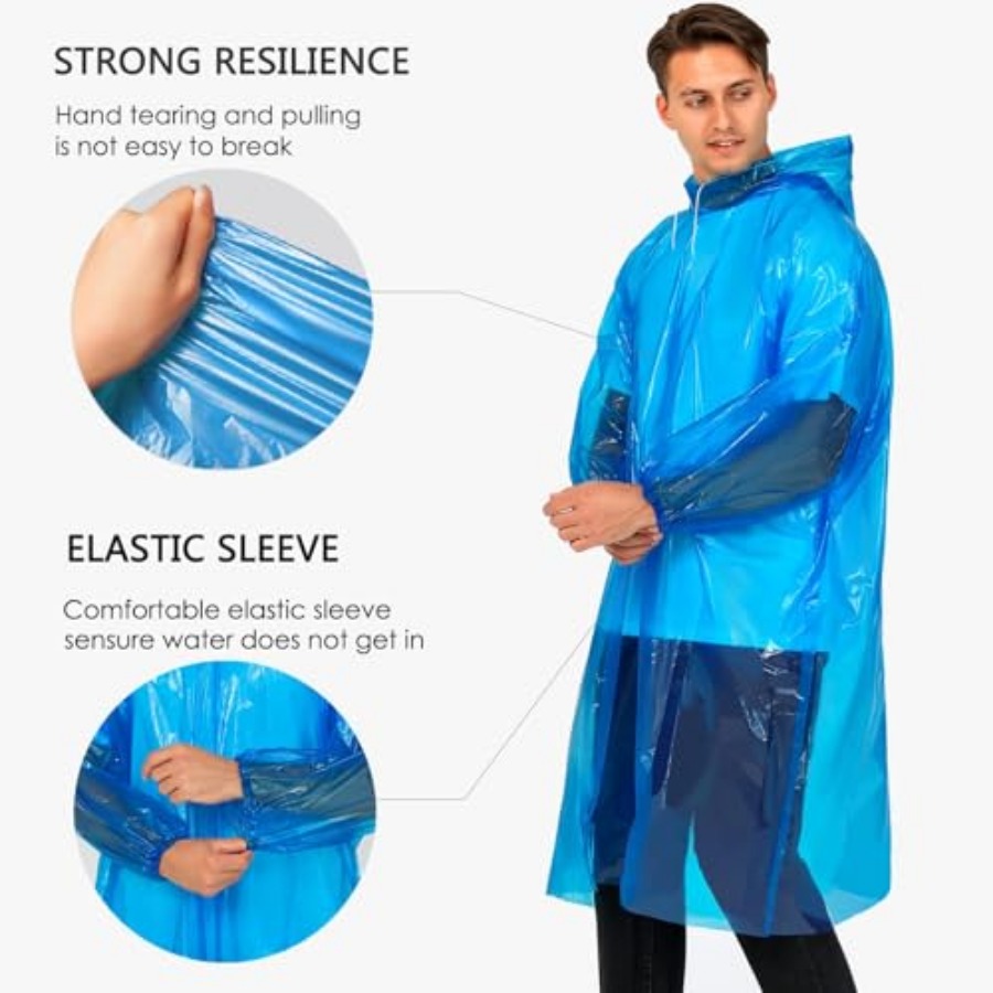 Disposable Rain Ponchos for Ad - Emergency Poncho Rain recensie en prijs