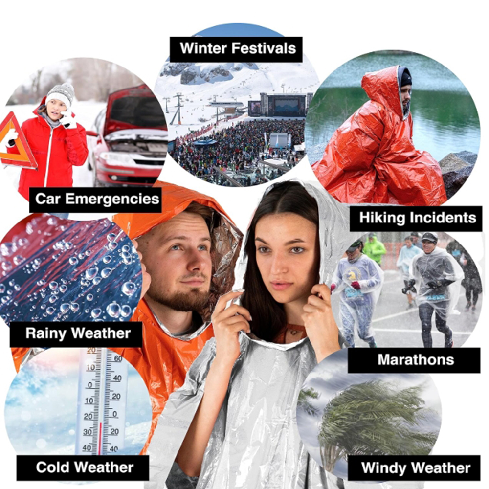 Portable Outdoor Emergency Rai - Emergency Poncho Rain recensie en prijs