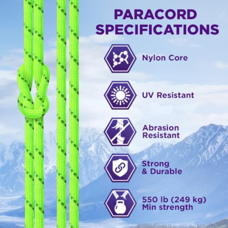 Reflective Paracord Rope 1000  - Para Cord 1000Ft recensie en prijs