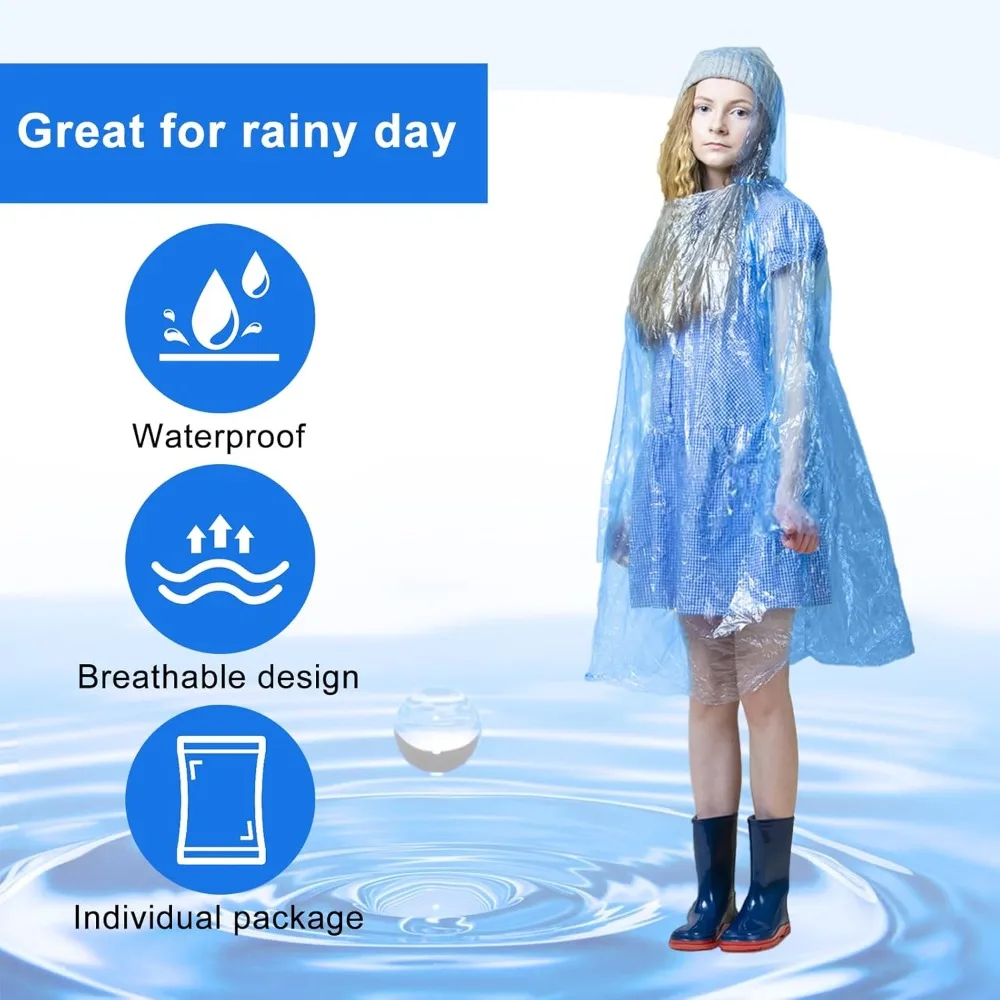 twoworld 30 Pcs Disposable Rai - Emergency Poncho Rain recensie en prijs