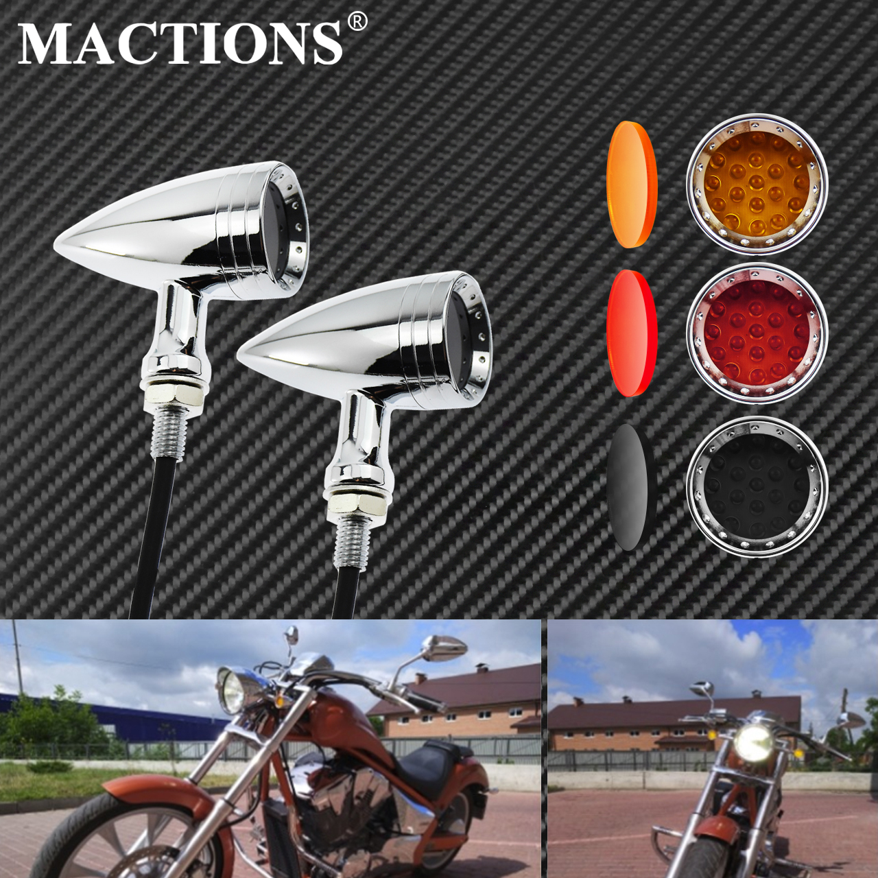 Motorcycle LED Turn Signal Bul - Signal Panel Orange recensie en prijs