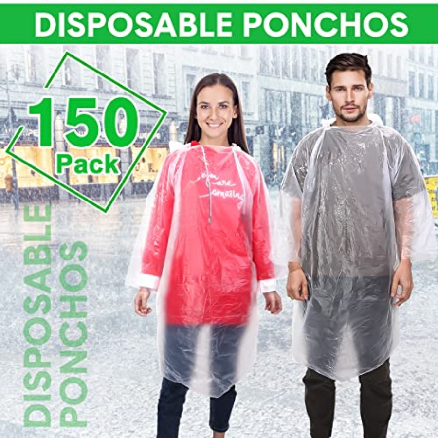 150 Pcs Disposable Rain Poncho - Emergency Poncho Rain recensie en prijs