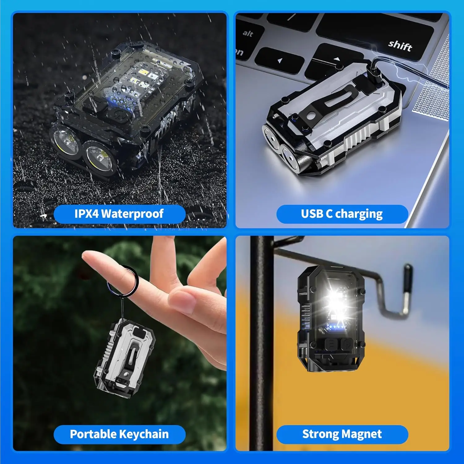 Mini COB Keychain Flashlight,C - Fishing Kit Compact recensie en prijs