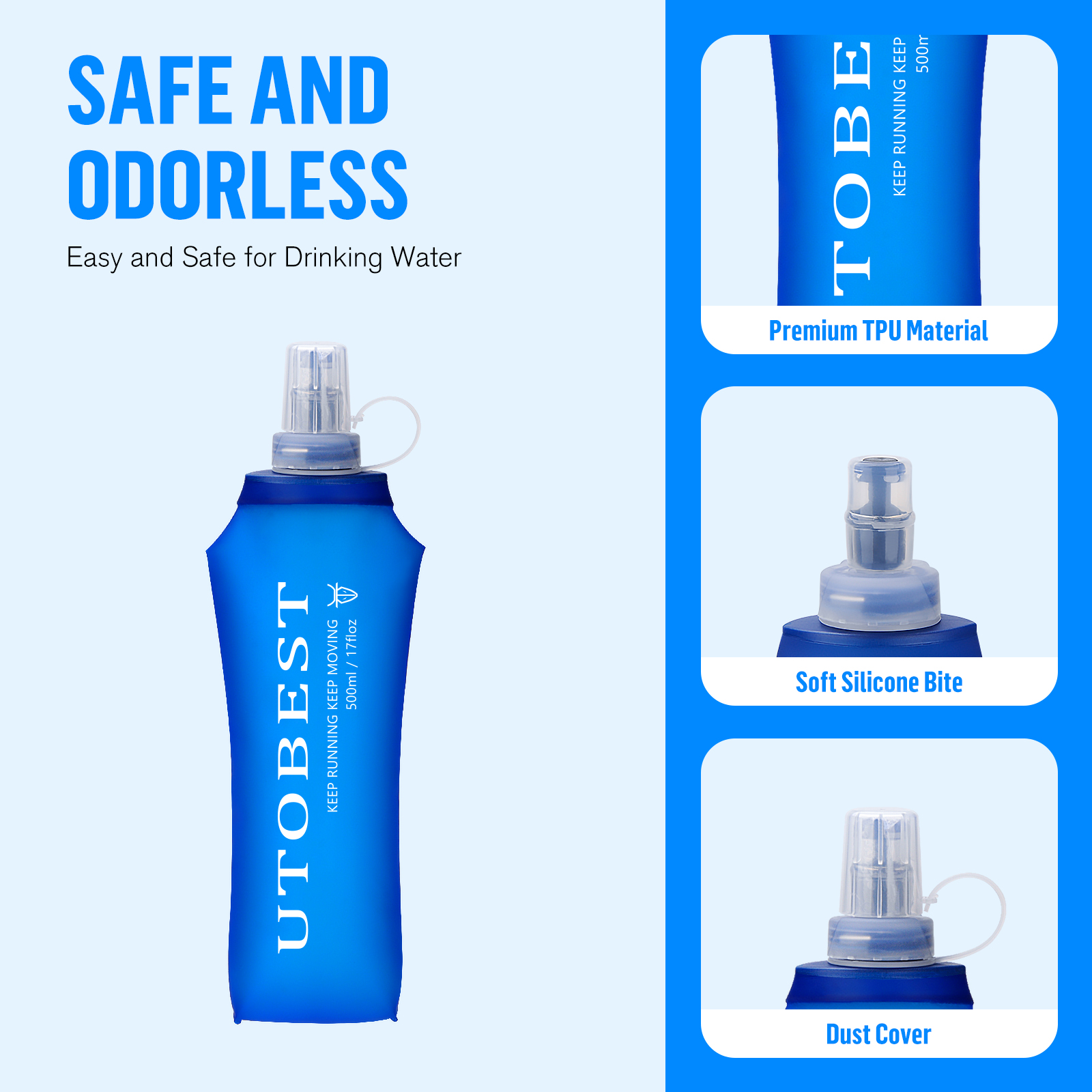 UTOBEST 250ml 350ml 500ml Soft - Water Bag Collapsible recensie en prijs