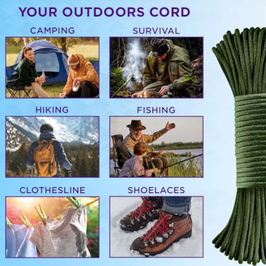Reflective Paracord Rope 1000  - Para Cord 1000Ft recensie en prijs