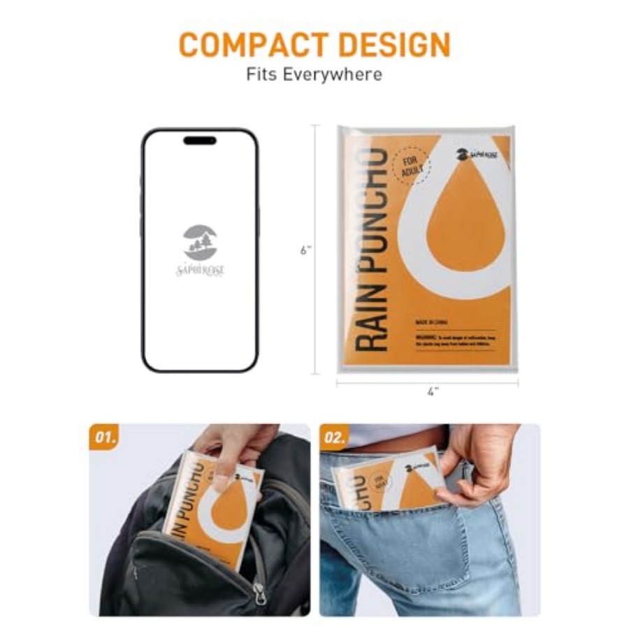 Disposable Rain Ponchos Emerge - Emergency Poncho Rain recensie en prijs