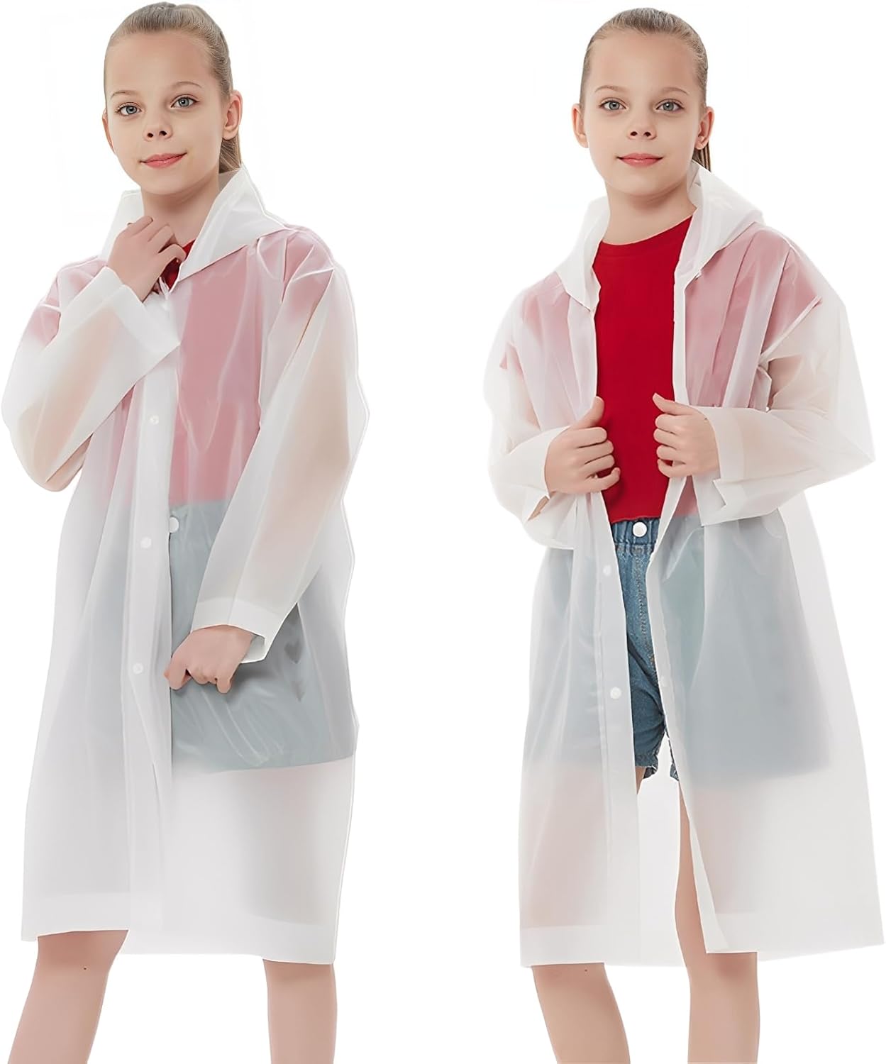 Kids Rain Ponchos Reusable wit - Emergency Poncho Rain recensie en prijs