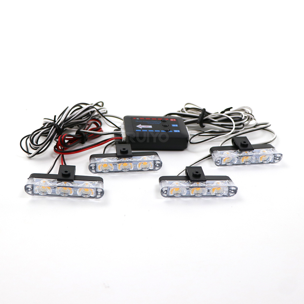 4x 3 LED Grill Car LED Strobe  - Sos Light Strobe recensie en prijs